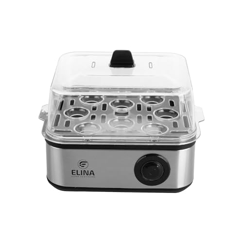 Elina Smart Stainless Steel Egg Boiler and Poacher | Boil up to 8 Eggs, Poach 4 eggs - 500 Watts | 3 Boiling levels: Soft, Middle and Hard | Auto... - Image 3