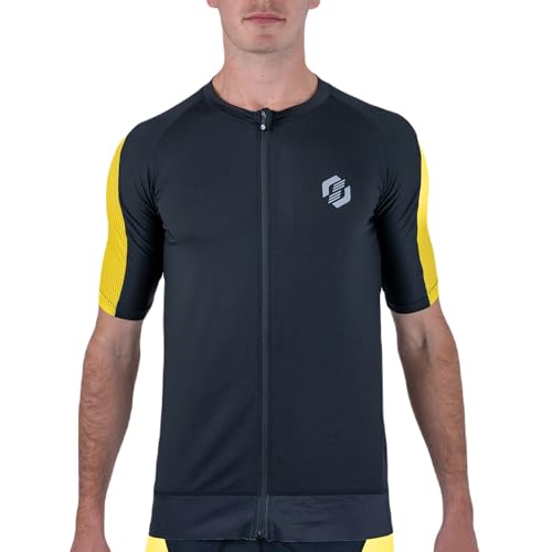SLS3 Tri Top Men - Short Sleeves Mens Triathlon Shirt - Aero FX Mens Triathlon Top - Triathlon Shirts for Men, Back Pocket