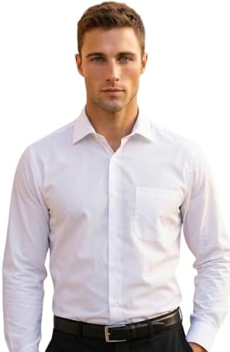 Louis Philippe Men's Regular Fit Easy to Iron Everyday wear Premium Cotton Full Sleeve Solid Formal Shirt