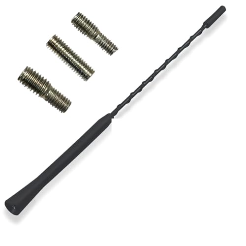 tiyiyok 1 Pieza Antena Coche Universal, Antena Radio Coche Techo, Varilla de Antena de Repuesto Corta de 23 Cm, con Potente Recepción FM/Dab, Color Negro
