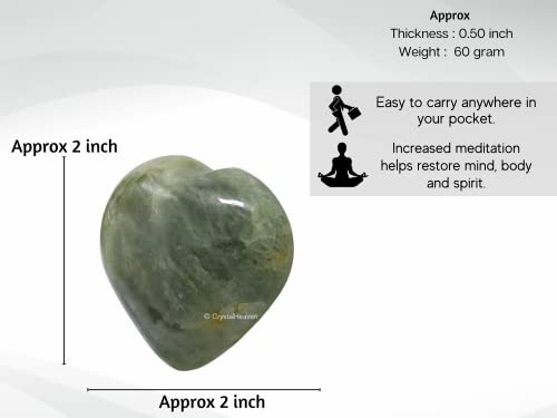 Image of Yellow Aquamarine Crystal Heart Palm Pebbles Stones for Anxiety Stress Relief Massage - AAA Grade Original Healing Gemstone Agate Heart Palm Stone for Yoga Meditation Spiritual