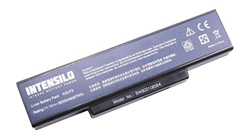 INTENSILO batería Li-Ion 6000mAh (10.8V) para Notebook ASUS A9rp, F2, F2F, F2hf, F2J, F2Je, F3, F3E, F3F y A32-F2, 261750, 916C5280F y Otros.