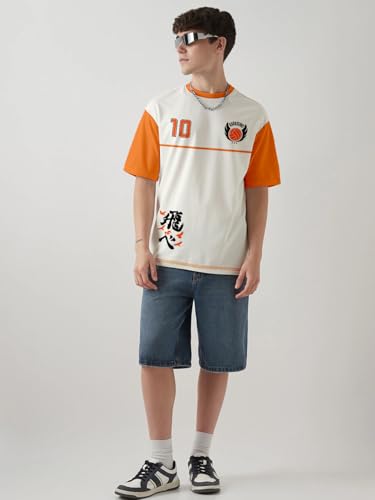 Image of crazymonk Hinata Shoyo Oversized T-Shirt - Multi Color