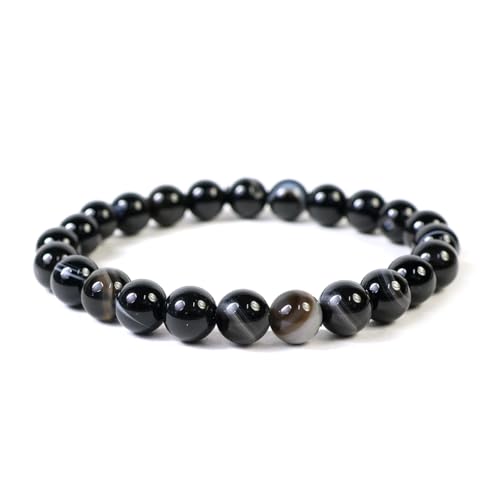 Image of Reiki Crystal Products Certified Natural Crystal Stone 8 mm Round Beads Bracelet for Men and Women | Reiki Charged Gemstone Bracelets | Multiple Stone Variants Available