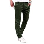 behype. Herren Basic Chino Jeans-Hose Stretch Regular Slim-Fit 80-0310