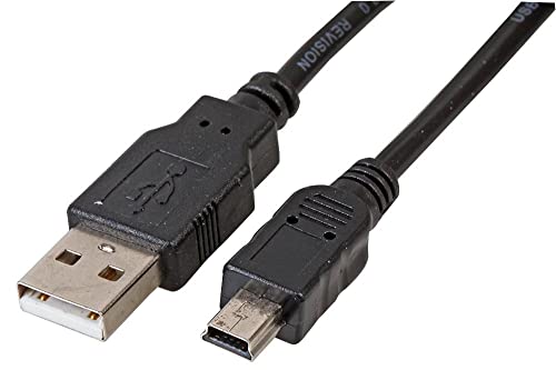 Pro Signal PSG91713 USB 2.0 A Male to Mini B Male Lead, 0.2m Black