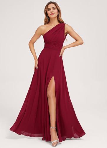 Women's Convertible Infinity Bridesmaid Dress with Slit Long A-line Chiffon Multi-Way Formal Dress4