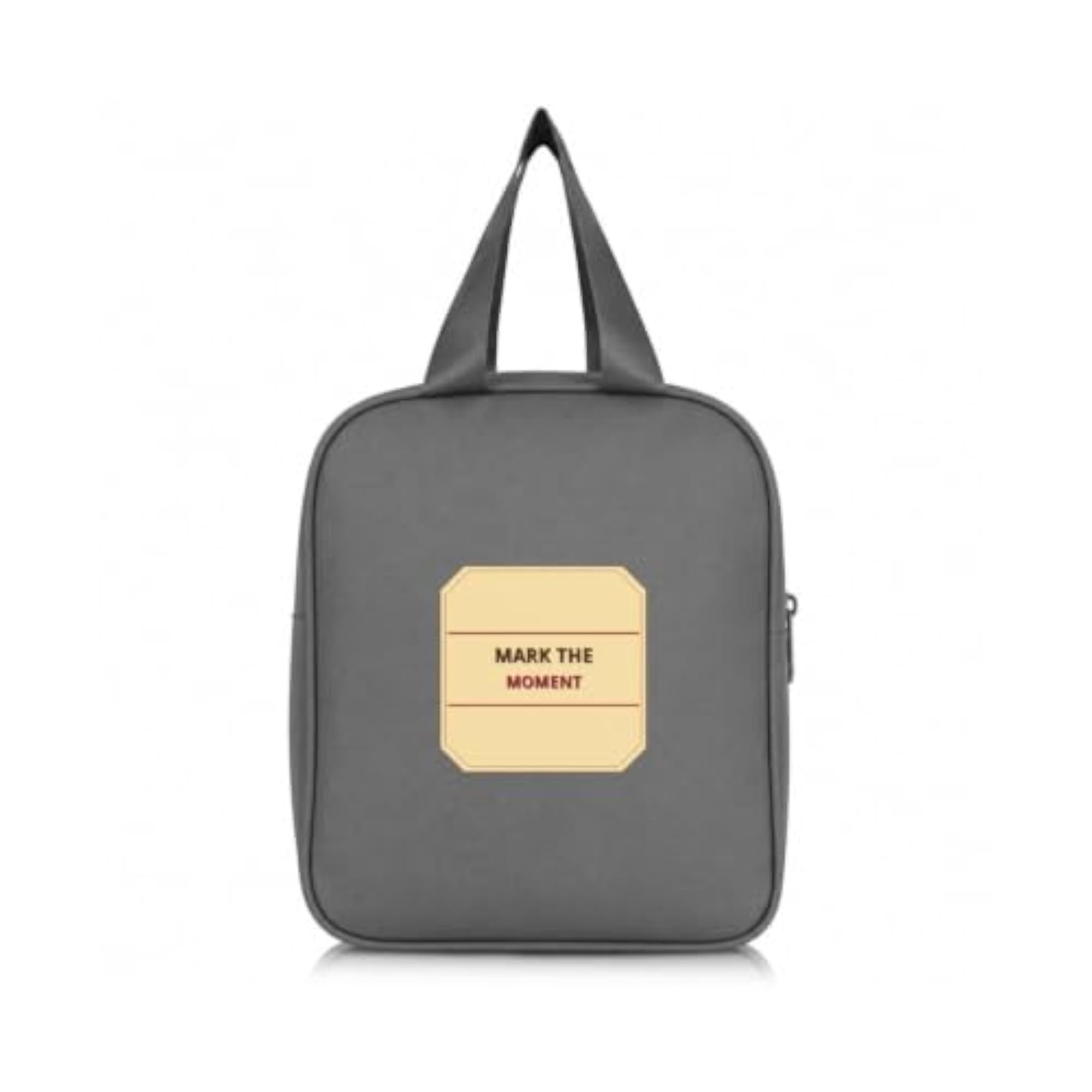 Reusable Portable Lunch Bag with Front Storage Pocket, Zipper Closure