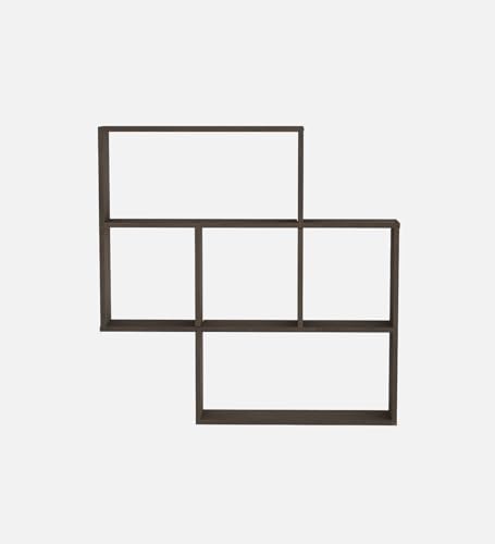 Image of RETICA Multipurpose Modular Wall Racks /Shelves /Organiser /Decor Particle Board Wall Shelf (Number of Shelves - 5, Brown)