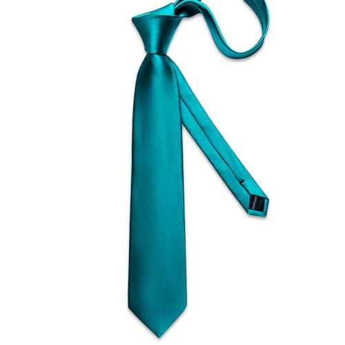 Image of DiBanGu Mens Solid Color Tie and Pocket Square Set Woven Silk Plain Necktie & Handkerchief for Men Wedding Party Formal