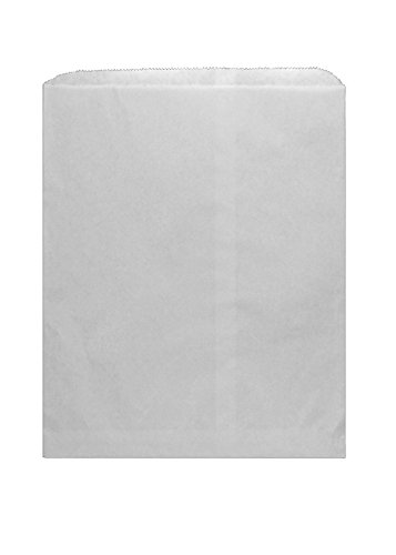 1000-12 x 15 White Merchandise Bags. Ideal for Retail and Craft Packaging. 100% Recyclable. (MRWH1215)
