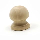 Mylittlewoodshop Pkg of 26 - Finial Dowel Cap - 1-1/16 tall with 1/2 inch hole unfinished wood (WW-DC8005-26)