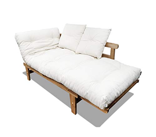 Futonsofa Futon On Line Sésamo – Natürliches weißes Sofabett