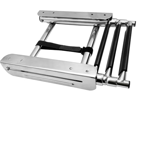 Escalera telescópica de acero inoxidable 3 peldaños para piscina miniatura 6