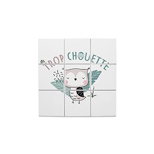 Carreaux céramique décoratif motif chouette mignon - azulejos illustré faïence murale