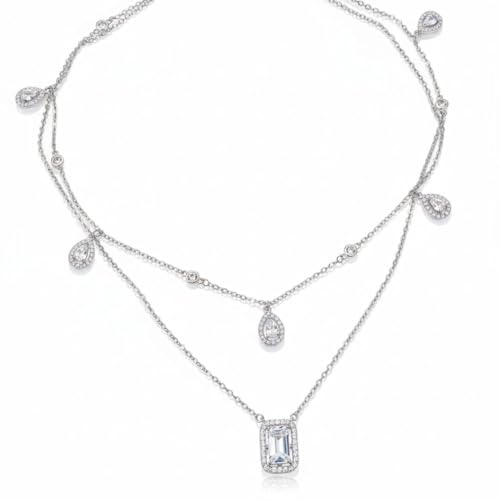 Image of Delicate Layered Necklace for Women | Minimalist Multi-Layer Chain Jewelry