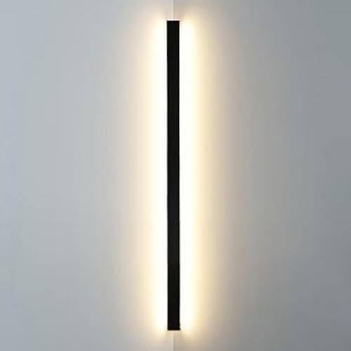 Applique da parete angolare a LED Applique da parete lineare nera Applique da parete minimalista a striscia lunga Applique cablate Illuminazione da parete Luci da parete per interni per soggiorno Scal