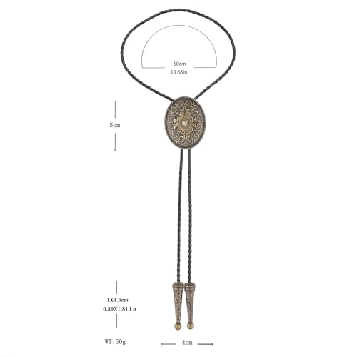Image of Jeilwiy Bolo Tie for Men, Western Bolero Tie Cowboy Ties Native American Cowgirl Bolo Tie Accessories for Men Women