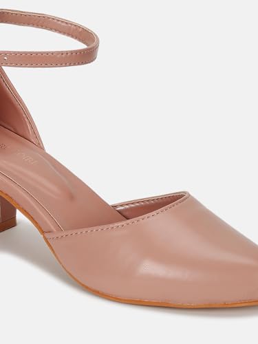 Image of Marc Loire Women's Pointed Toe Block Heel Fashion Sandals with Buckled Ankle Strap