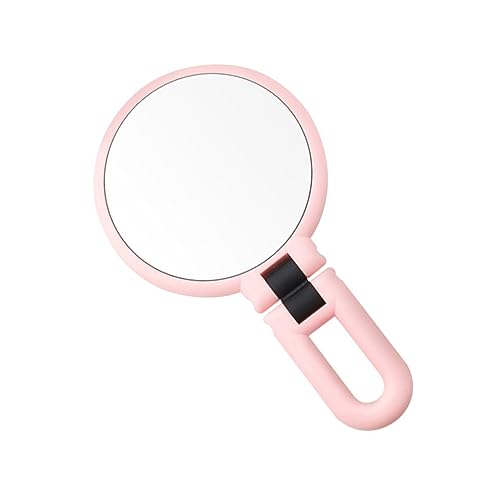 IWOWHERO Pocket Sized Double Sided Magnifying Makeup Mirror with Rotatable Handle for Makeup Application Compact Travel Friendly Design for Go Touch Ups