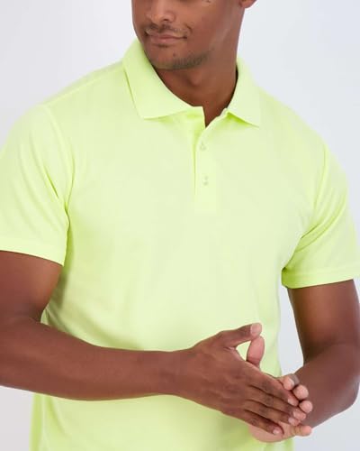 Image of 3 Pack:Mens Quick Dry Fit Polo Shirt Short Sleeve Golf Tennis Clothing Active Wear Athletic Performance Tech Sports Essentials Moisture Wicking Casual Dri-Fit T Shirts Set