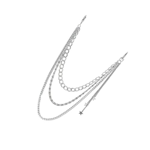 VALICLUD 1 Pieza cadena de la cintura cinturón con cadena de estrella cadena de pantalones chapado Cadenas de jean para mujeres cadenas para pantalones Metal Silver