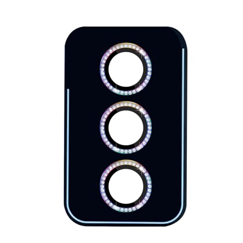 LUNBER-ARMOR・For Galaxy Z Fold7 カメラレンズ 強化ガラス 2セット6枚入 ラインストーン カメラ保護ガラスフィルム カメラレンズ保護リングカバー グリッター きらきら かわいい サムスン ギャラクシー フォールド7(カラフル