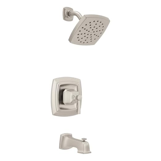 Moen 82922SRN Conway Posi-Temp Tub and Shower with Valve Included, Spot Resist Brushed Nickel