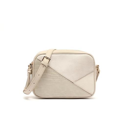 Imagen de MISAKO Ofel bolso bandolera pequeño con estampado patchwork animal print Mujer Ofel Beige 15x22x8 cm