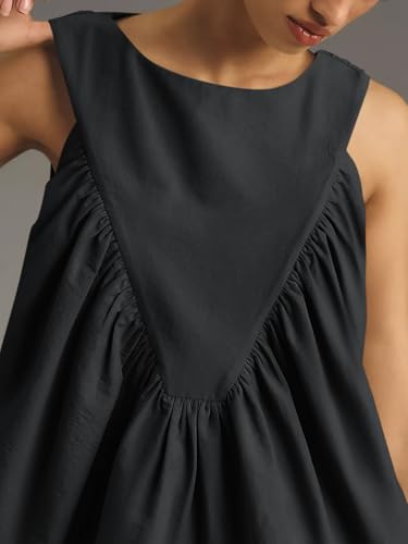 Cicy Bell Womens Peplum Babydoll Tank Tops Summer Sleeveless Loose T Shirts Casual Shirred Flowy Tops2