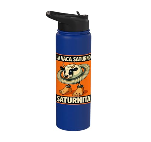 La Vaca Saturno Saturnita Comic Poster Brainrot Stainless Steel Insulated Water Bottle