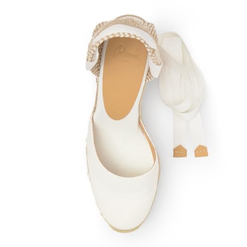 Image of CASTANER ESPADRILLES WEDGE ESPADRILLES CARINA WHITE WOMEN'S