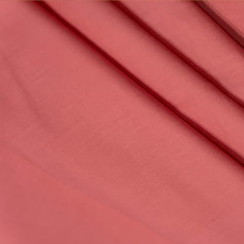 Image of 100% Pure Cotton Mulmul Fabric Material | Reusable Ultra Fine Mulmul Fabric | Lightweight Soft Smooth Piece Linning, Stole, Dupatta, Cushion Pillow Cover (Georgia Peach, 3.5 Meters)