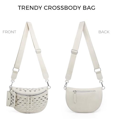 Image of 2 Pcs Checkered Crossbody Bags for Women Bum Bag Checkered Cross Body Sling Backpack Hobo Satchels Shoulder Wallet Purses