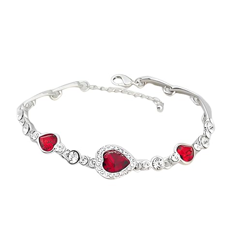 Collier Réunion Heart HMJGDZG en zircon pavé, accessoire strass exquis pour soirée