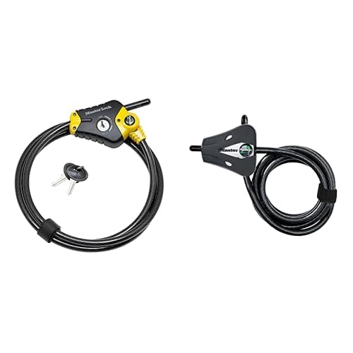 Câble antivol réglable de 30 cm à 1,8 m Master Lock Python noir pour protection de matériel de chantier