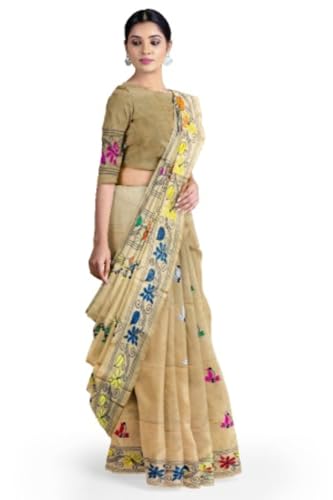 SAMVITA kantha stitch silk saree – image 3