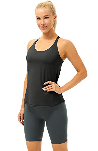 icyzone Workout Tank Tops Built in Bra - Women's Strappy Athletic Yoga Tops, Running Exercise Gym Shirts3