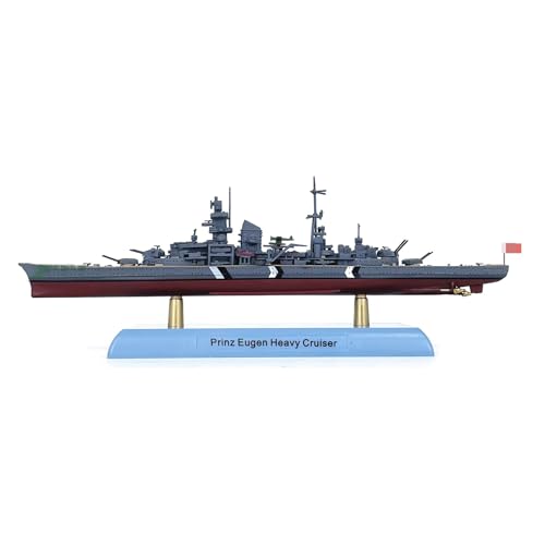 CHICHIYANG 1:1000 Scale WWII Prinz Eugen Heavy Cruiser Model Alloy Die-Cast Nautical Battleship Miniature Souvenir Static Display