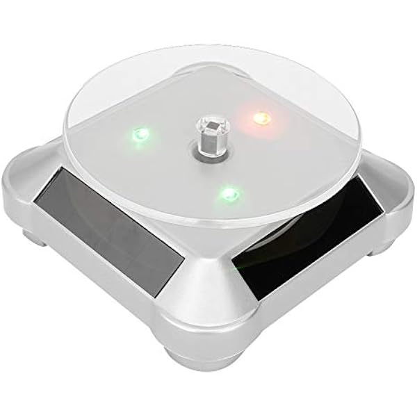 Obrotowy Stojak Wystawowy, Solarny Stojak Wystawowy Gramofon Obrotowy 360 ° Stojak Obrotowy, Zasilany Energią Słoneczną Elektryczny Zmotoryzowany Obrotowy Gramofon Obrotowy Stojak Wystawowy(#2)