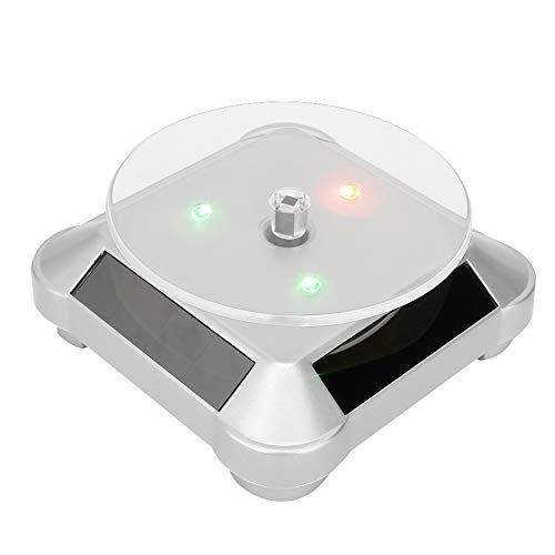 Obrotowy Stojak Wystawowy, Solarny Stojak Wystawowy Gramofon Obrotowy 360 ° Stojak Obrotowy, Zasilany Energią Słoneczną Elektryczny Zmotoryzowany Obrotowy Gramofon Obrotowy Stojak Wystawowy(#2)