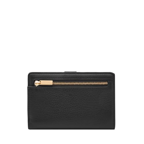 Image of Fossil Mens Leather Liza Black Card Case Wallet Sl7986G001