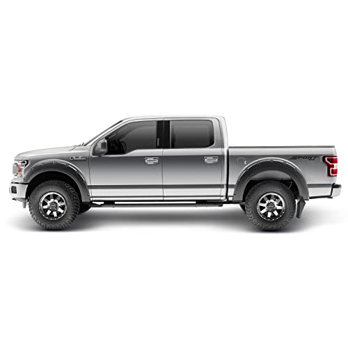 Bushwacker Pocket/Rivet Style Front & Rear Fender Flares | 4-Piece Set, Black, Smooth Finish | 20945-02 | Fits 2018-2020 Ford F-150 (Excludes Models w/Tech Package)