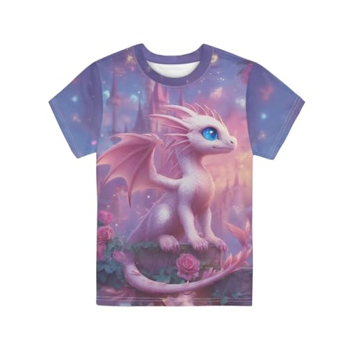 Image of Kids Graphic T-Shirt Boys Girls Novelty Tees Top Short Sleeve Shirts Summer Blouses 3-16