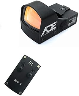 ADE Crusader RD3-009 Red Dot + Rear Sight Optic Mounting Plate/Adapter for All Glock (Non-MOS) Standard Models and Taurus G3C