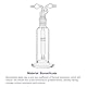 Labasics Drechsel Gaswaschflasche, 250 ml Borosilikatglas Gasbubbler mit 29/32 Schliff, Poröse Kugelförmige Gaswaschflasche für Labor, Hitzebeständiges und Langlebiges Glas zur Gasreinigung