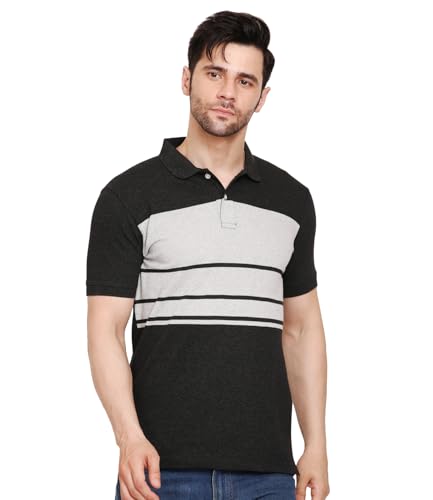 Image of Scott International Men's Rich Cotton Regular Fit Striper Polo T-Shirt |