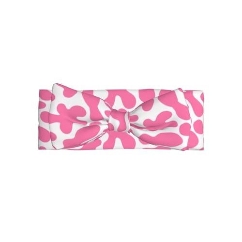 Pink Cow Print Cute Baby Girl Bows Headbands Baby Girls Newborn Headbands Infant Toddlers 0-6 Months