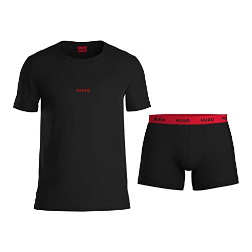 HUGO Men's T-SHIRT &BOXER BRIEF GIFT_SET_UNDERWEAR, Black1, S