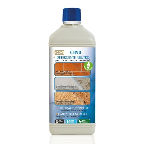 GEAL CB90. Detergente Concentrato Neutro per Cotto, Pietra, Marmo, Graniglie e ricomposti. 1 Litro
